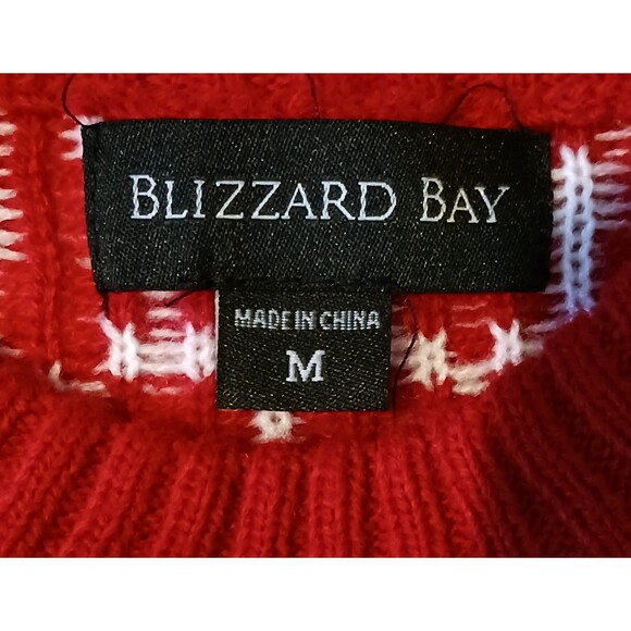 Blizzard Bay Men's Medium Ugly Christmas Sweater Red Hip Llama Holiday Crewneck - Picture 3 of 4